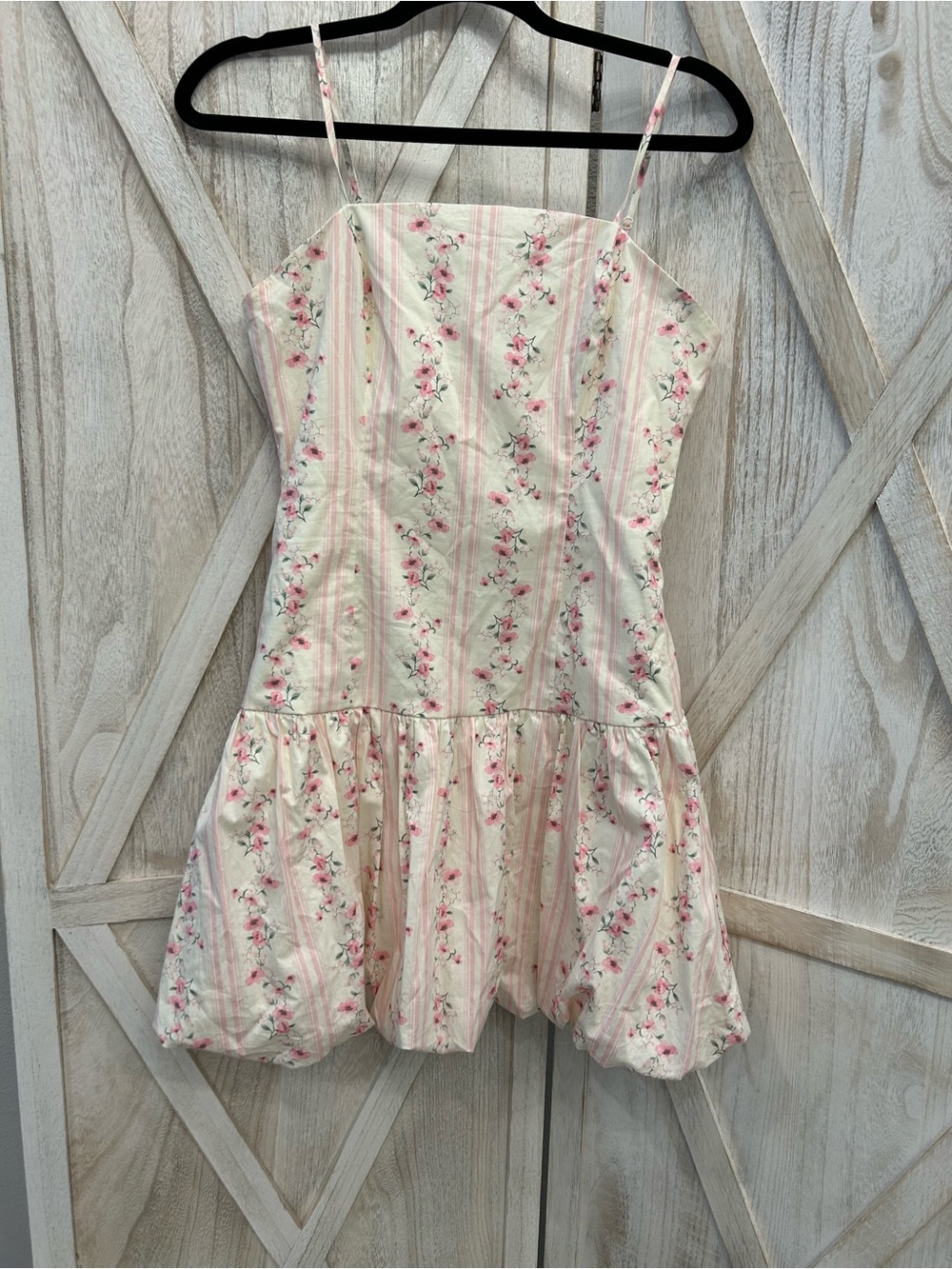 Floral Spaghetti-Strap Mini Dress in Blush Pink - Picture 2 of 11